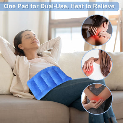 SuzziPad Microwave Heating Pad for Muscle Soreness Fatigue, 7"X16", Gray