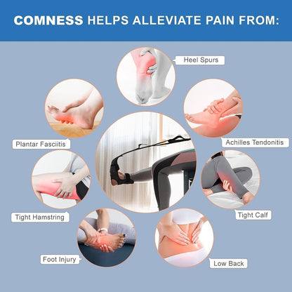 Foot Stretcher Strap for Plantar Fasciitis and Calf Stretching | Hamstring Relief, Achilles Tendonitis, Yoga Exercise, Leg Stretcher Belt, Ligament Stretching
