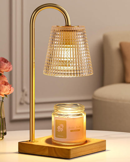 Hong-in Candle Warmer Lamp with Timer, House Warming Gifts New Home Decor | Dimmable & Adjustable Height, Electric Wax Warmer for Scented Wax Jar Candles,Gifts for Women Mom Sister