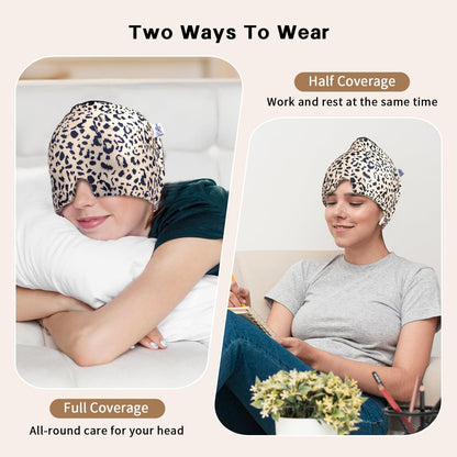 my novel things Migraine Relief Cap, Ice Headache Relief Mask Cold Cap Set