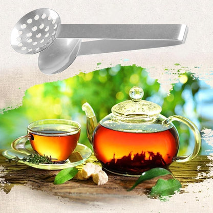 Stainless Steel Tea Bag Squeezer, Tea Bag Press and Spoon, Coffee Bag Clip Tool for Tea Bags, Tea Spoon for Honey Sugar Cube and Lemon, Kitchen Tool for Tea Lovers, 6.02"x1.85"x0.79" (Silver,1)