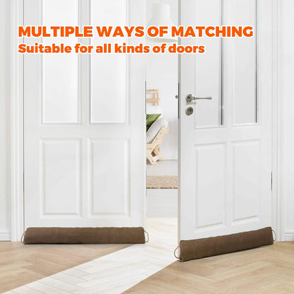 Holikme Weighted Door Draft Stopper - Under Door Seal, 36inch Black | Heavy Duty Fabric, Removable Washable Cover, Hook-and-Loop Fasteners Included, Soundproof & Thermal Insulation, Energy Saving
