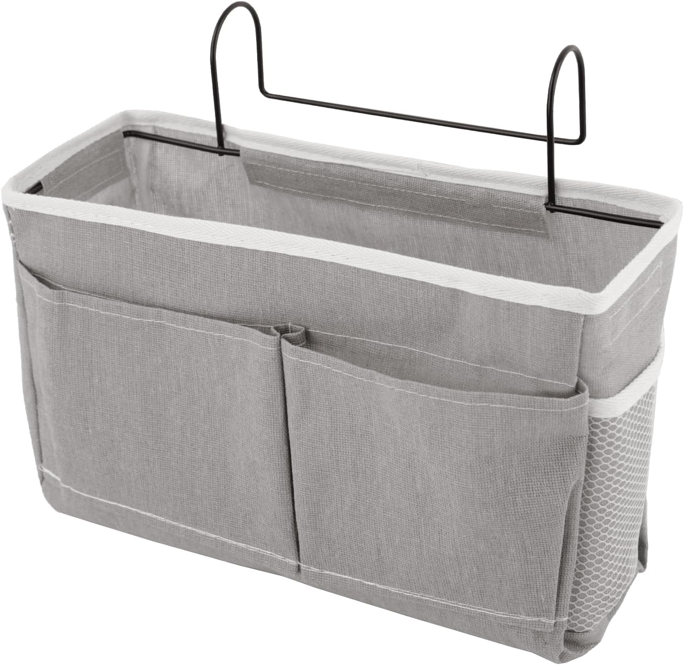 Surblue Bedside Caddy Bedside Storage Bag Hanging Organizer for Bunk, Hospital Beds, Dorm Rooms Bed Rails Camp 4 Pockets and 2 Hooks (Skyblue)