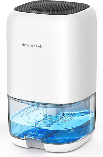 35 OZ Dehumidifier for Bedroom RV, Quiet with Auto Shut Off, Gold | 280 Sq.Ft Small Dehumidifiers for Home Bathroom Closet, 7 Color Light, 28dB Ultra Quiet, 35OZ Water Tank