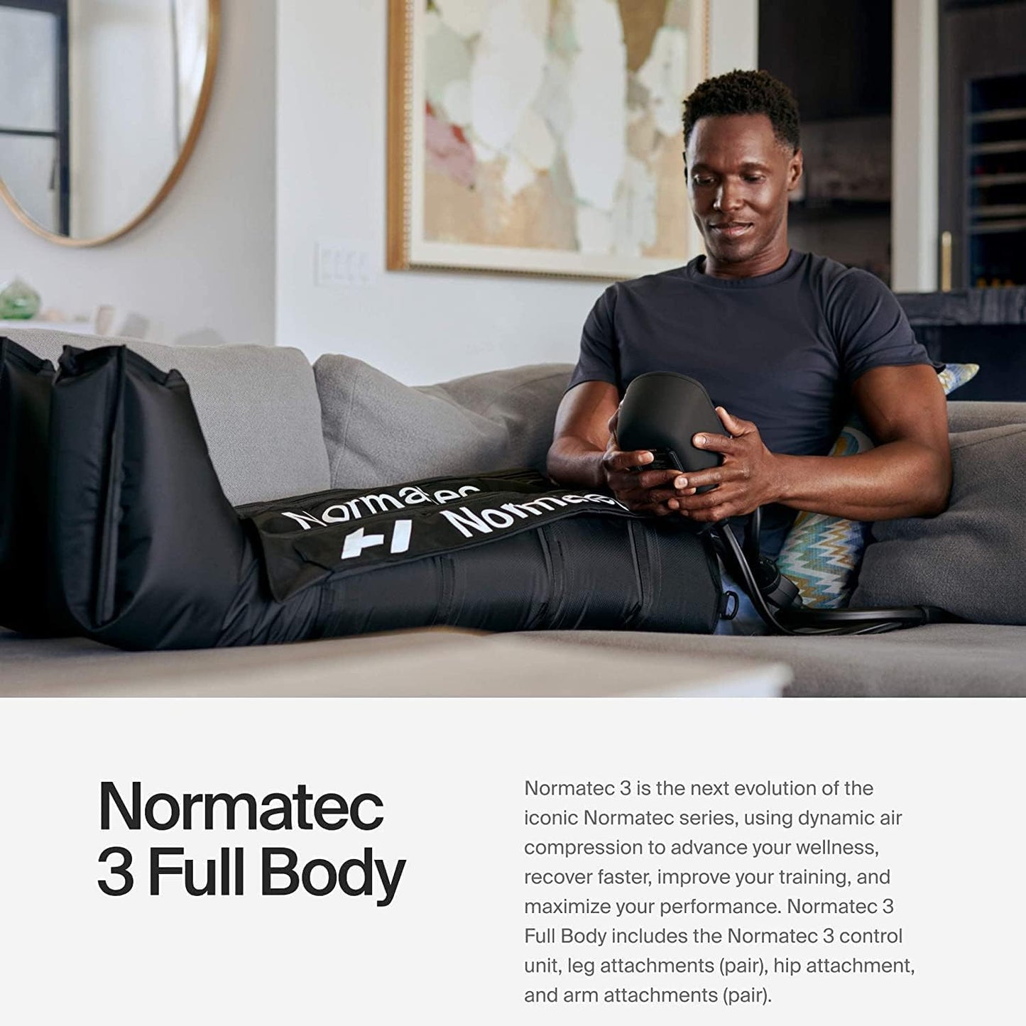Hyperice Normatec 3 Legs Compression Boots Full Leg Recovery Size Standard | Relieve Muscle Aches Pain | Reduce Tension Swelling | 7 levels | Increase Circulation | ZoneBoost | FSA-HSA Eligible | TSA