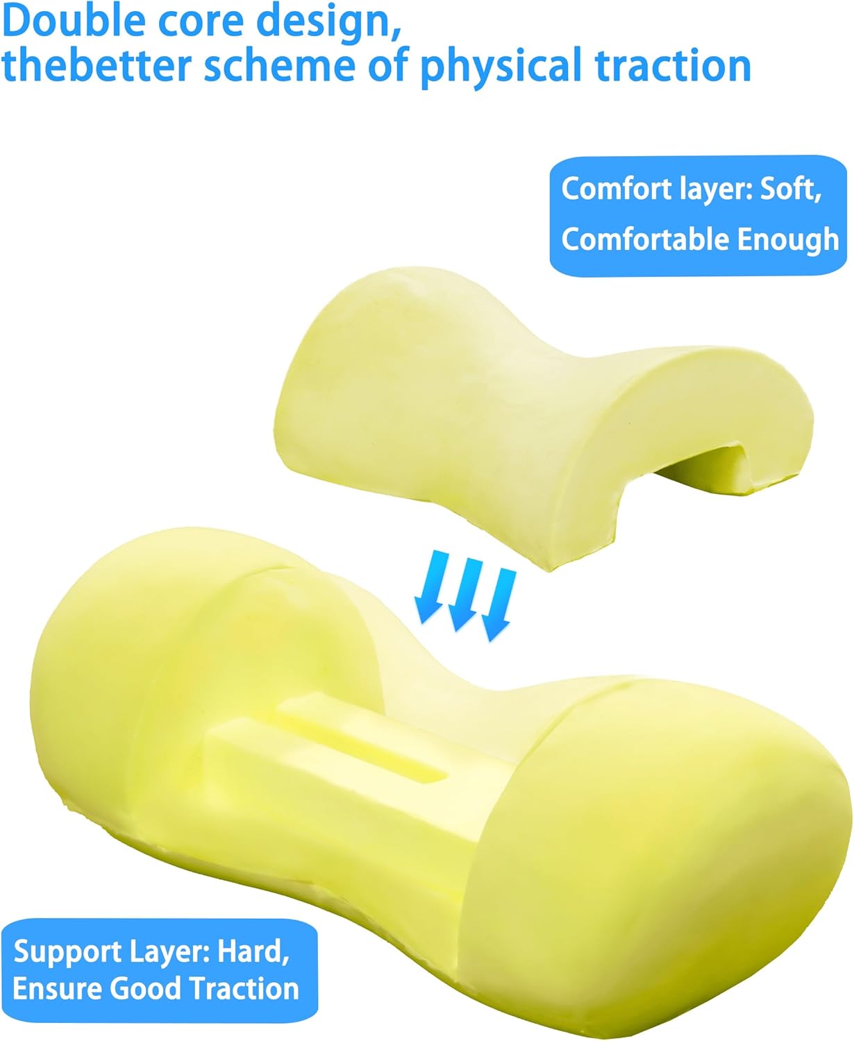 Bespilow Small Neck Roll Pillow for Sleeping, Neck Pillows for Pain Relief | Travel Cervical Support Pillow for Bed Sleep, Round Contour Memory Foam Bolster for Back Sleepers, Breathable Cover, Odorless