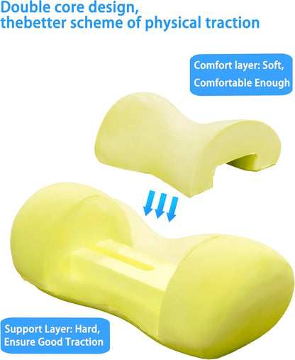 Bespilow Small Neck Roll Pillow for Sleeping, Neck Pillows for Pain Relief | Travel Cervical Support Pillow for Bed Sleep, Round Contour Memory Foam Bolster for Back Sleepers, Breathable Cover, Odorless