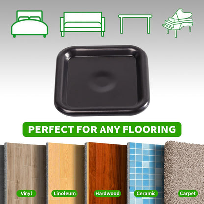 1 5/8" Round Carpet Bottom Furniture Caster Cups Furniture Coasters 24 Pack | Reusable Furniture Pads for Hardwood Floors, Carpet Sliders Floors Protectors to Tile or Laminate from Scratches, Brown/Gray