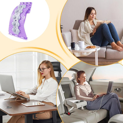 Adjustable Back Stretcher - 4 Level Lumbar Board, Manual Spinal Massager, Ergonomic Muscle Comfort Design, Figure Correction Tool, Shoulder Nerve Relaxation, Slouching Prevention Aid, Home Remedy Use