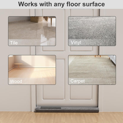 2 Pack Under Door Draft Stopper 36" Double Sided Door Sweep, Blocks Noise, Cold Air, Light, Dust, Smoke, Odor, Soundproof, Fits 30" 32" 36" Doors