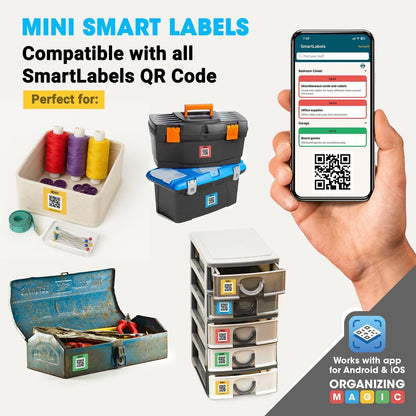 QR Code Stickers with AI Photo Analysis App - Auto-Creates Item Descriptions - No Typing - Made in USA - QR Code Labels for Storage & Inventory Tracking, Organization & Moving, Pack of 48
