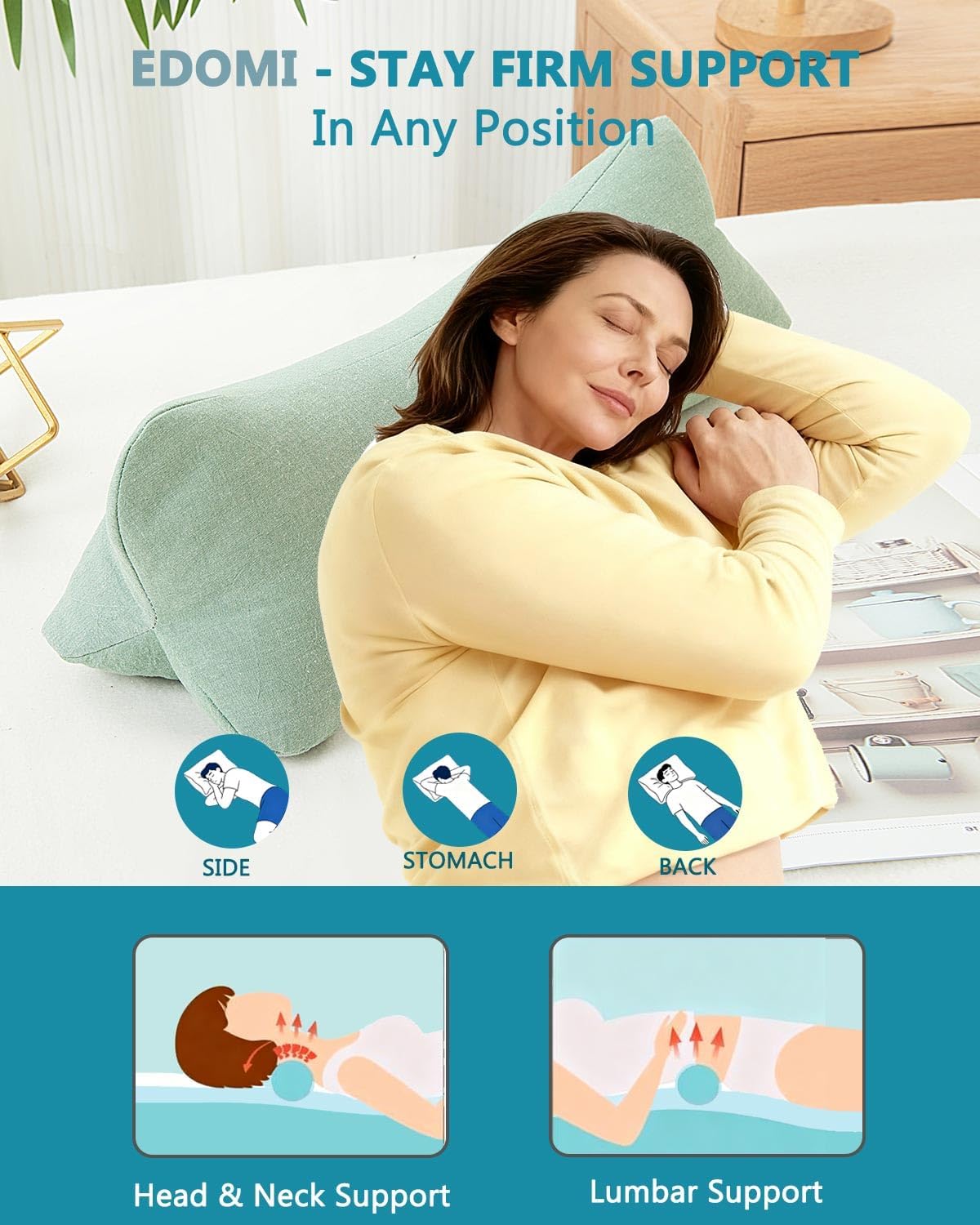 Buckwheat Cervical Neck Roll Pillow, Adjustable Firm Support for Neck Pain Relief, 15.7x6 Inch Buckwheat Hull Pillow for Back Side Sleepers