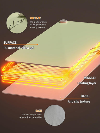 PAIDU Heated Mouse Pad Hand Warmers, Electric Warm Office Desk Mat