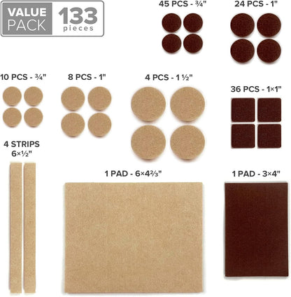 Felt Furniture Pads X-PROTECTOR 235 PCS Premium Furniture Pads - Felt Pads Furniture Feet Best Wood Floor Protectors - Protect Your Hardwood & Laminate Flooring! | Furniture Feet Best Wood Floor Protectors - Protect Your Hardwood & Laminate Flooring!