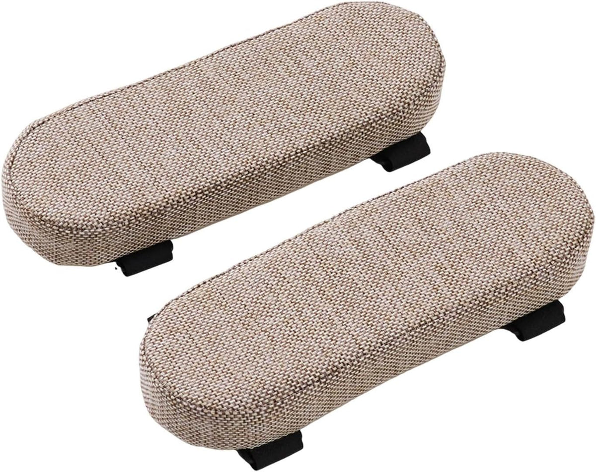 Office Chair Armrest Pad Elbow Cushion Thick Removable Cover Desk Chair Armrest Cushion Arm Padding for Recliners Sofa Home, Beige