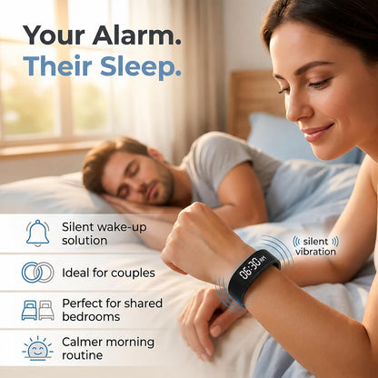 Vibrating Alarm Wristband Clock for Heavy Sleepers Wake Band Wrist Watch Silent Vibration Bracelet Loud Adults Strike Deaf People Despertar with that Won't Partner Extremely Deep