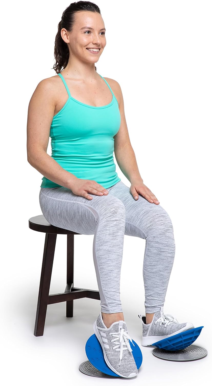OPTP Dynamic Duo Balance & Stability Trainers (Pair) – Balance Trainer Set for Core Strength, Foot and Ankle Strengthening Equipment, Injury Recovery, Physical Therapy and Rehab Exercise - Includes Slip-Resistant Base