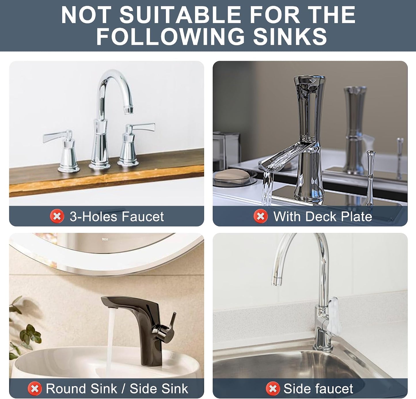 Kitchen Sink Splash Guard Silicone Faucet Mat for Kitchen Sink Grey | Sink drain pad behind faucet, Sink rubber mat around faucet guard & draining mat, bathroom sink protector Water Catcher Mat