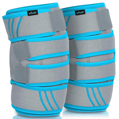 Vive Knee Ice Pack Wrap - Cold/Hot Gel Compression Brace for Pain Relief | Strap for Arthritis Pain, Tendonitis, ACL, Athletic Injury, Osteoarthritis, Women, Men, Running, Meniscus, Patella, Surgery