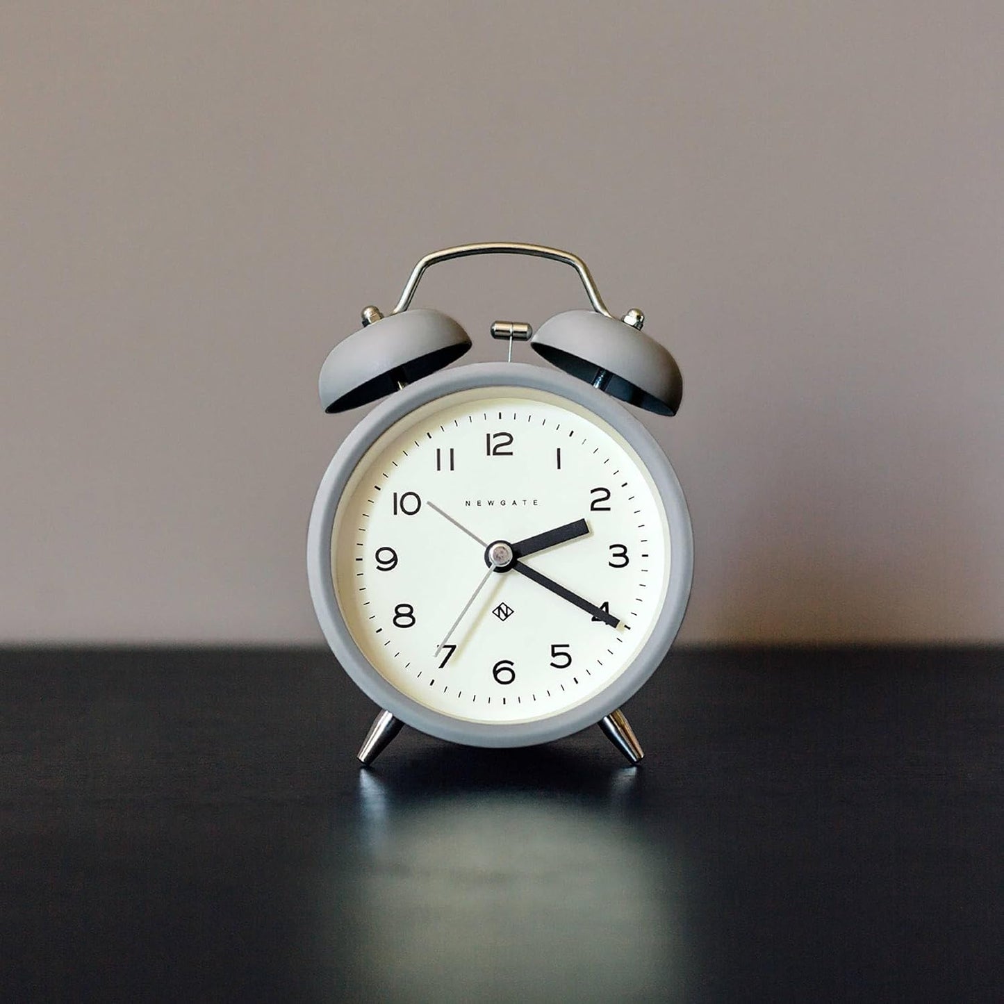 NEWGATE® Charlie Bell Echo Alarm Clock | Modern take on Classic Twin Bell Clock | Yellow | Easy to Read Numbers | Ideal for Bedside, Desk or Shelf | Modern Retro Bedroom & Office Accessory