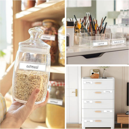 36 Pack 3" x 5" Adhesive Index Card Holders Clear PVC Label Holders | Top-loading label pockets, removable adhesive, clear PVC, for bins, shelves, totes, library and office use