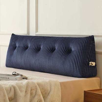 Z-hom Headboard Pillow, Wedge Backrest Cushion, Queen Size,NO Roll Pillow | Grey Triangular Backrest Cushion Equipped,NO Roll Pillow,Ideal for Reading,Sitting Up in Bed&Filling Headboard Gaps
