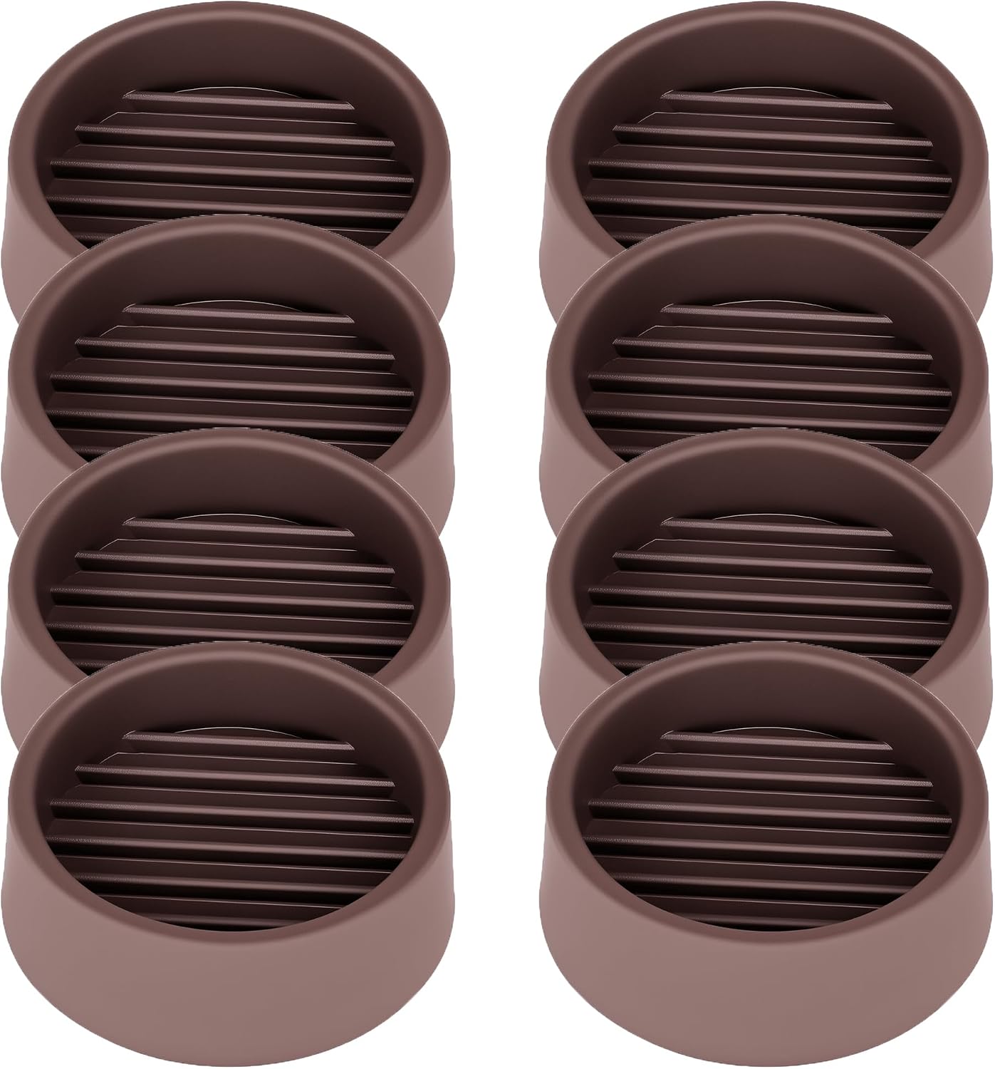 2X2 Round Rubber Caster Cups, Non Slip Furniture Pads - 4 Pack | Anti-Slip Gripper, Anti Skid Furniture Feet, Anti Slide Floor Protector for Bed Couch Table Chair Stoppers, Black