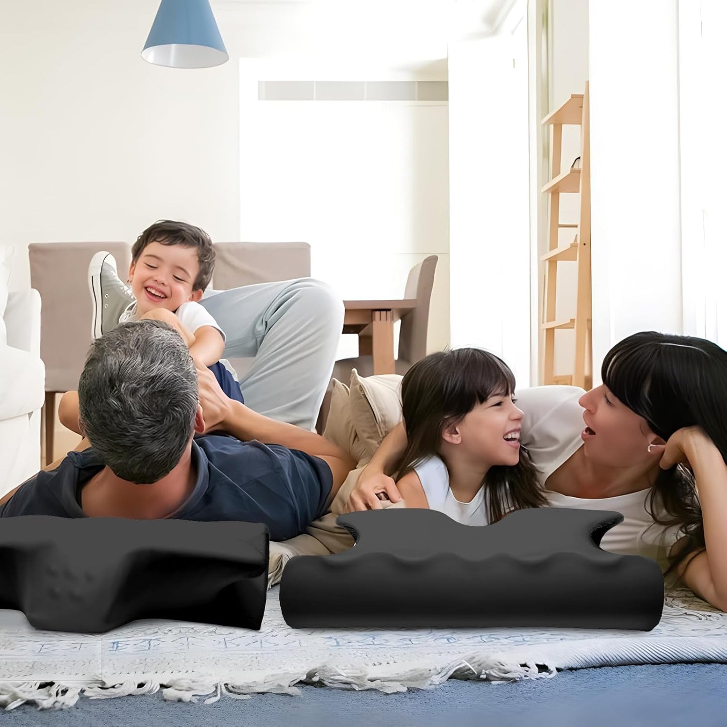 Cervical Pillow for Neck Pain Relief, Cooling Contour Memory Foam Pillows Support Odorless Ergonomic Neck Pillow Adjustable Orthopedic Bed Pillow for Side Back Stomach Sleeper with Pillowcase,Snow