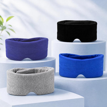 Cotton Sleep Eye Mask for Men and Women, 100% Blocking Light Sleeping Mask | Soft Zero Pressure Cooling Blackout Eye Masks for Sleep, Eye Covers for Sleeping fits All Heads Adjustable