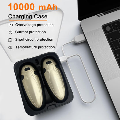 Hand Warmers Rechargeable 2 Pack,with Charging Case,14000mAh Electric Hand Warmer Reusable, 60Hrs Long Heating, Portable Pocket Heater Handwarmer for Women Men, Outdoor Camping, Ski Equipment