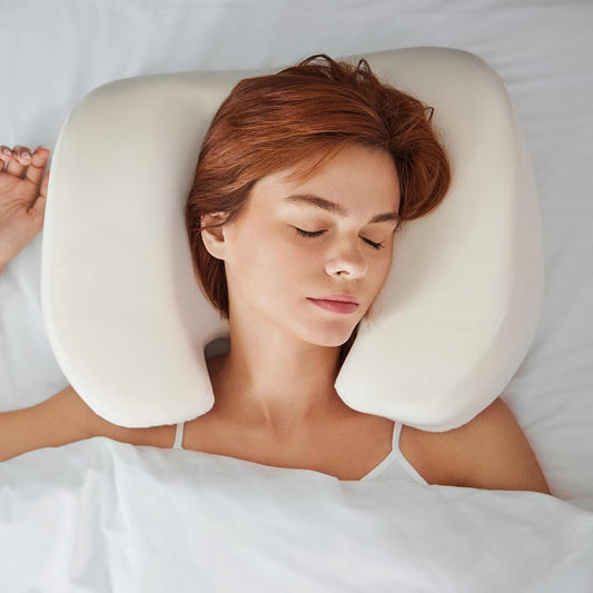 The Best Back Sleeper Pillow, Sleep on Your Back Comfortably | Wrinkle Prevention, Patent Pending Neck Support, Satin Case Included, 100 Night Sleep Trial, CertiPUR-US