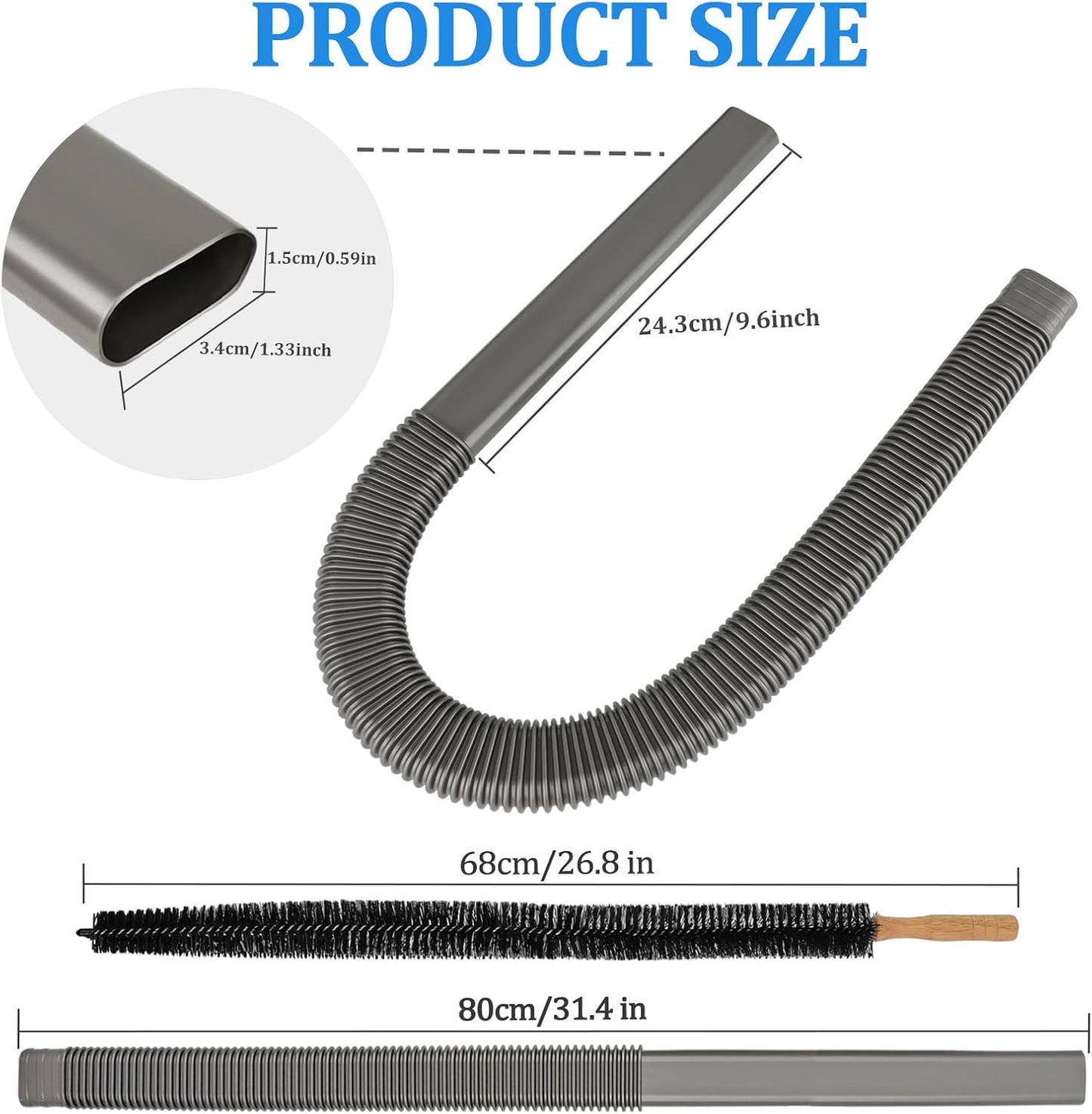 Dryer Vent Lint Vacuum Atttachments and Crevice Tool for Dyson | Gen 5 V15 V15s V12 V11 V10 V9 V8 V7 Detect Outsize Slim Absolute Cyclone Vacuum Dryer Lint Flexible Remove Tool Cleaner Kit