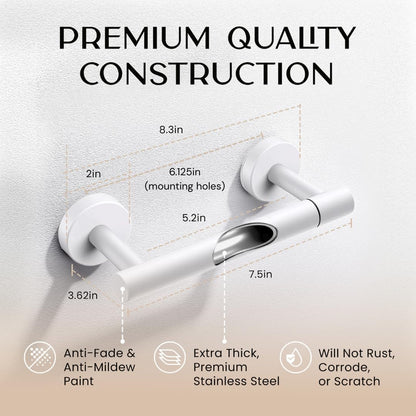 Day Moon™ - Toilet Paper Holder with Shelf - Modern Roll Holder for Bathroom - 1 Pack - Wall Mount - with Storage, Gold