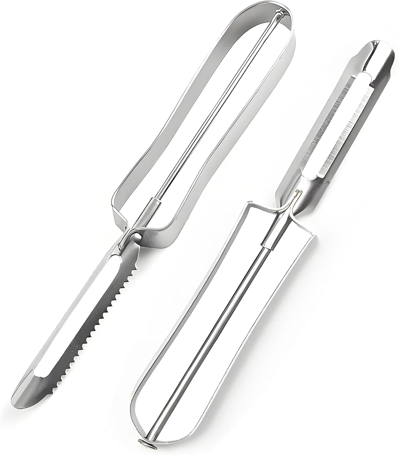 Potato Peelers for Kitchen, 2 Pcs, Just Like Mom's old steel Peeler | for Swivel,Metal,Original,Vegetable,Carrot,left and right handed