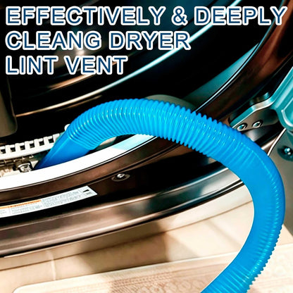 Dryer Vacuum Hose Attachment and Dryer Vent Cleaner Kit Compatible with Most Vacuum Cleaner, Twrrnbv Reusable Lint Trap Cleaning Tool for Dryer Lint Vac Attachment and Fire-Safe Dryer Duct Cleaner