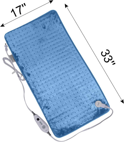 Ruqiji 19" x 24" Weighted Neck&Shoulder Heating Pad, 2.5lbs with 12 Temperature Settings&Countdown Timer,Pain Relief for Neck/Shoulders/Menstrual Pain(Dark Gray)