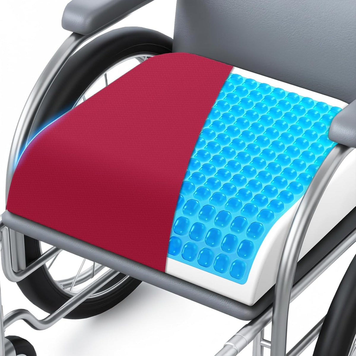 Wheelchair Seat Cushion Cooling Gel Memory Foam Chair Cushion