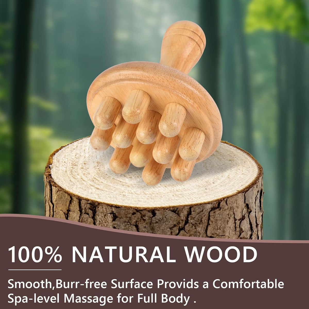 KintKita Wood Therapy Massage Tools, Anti Cellulite Massager Body Scraping Lymphatic Drainage Massager,Trigger Point Wood Therapy Gua Sha Tool for Body Sculpting,Back, Legs, Full Body Use