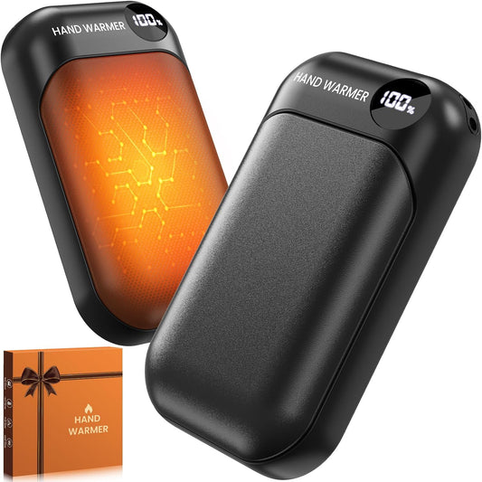 Hand Warmers Rechargeable 2 Pack, 4-Levels 104°F to 131°F Electric Hand Warmers, UL Certified Safe & Real 9Hrs Heating, Portable Pocket Hand Warmer for Women Men Kids, Fishing, Hunting, Golf, Camping