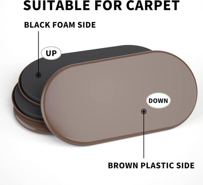 Furniture Sliders for Carpet – 8 Pcs 9.5" Beige Movers | Durable sliders for furniture on carpet. Easy moving pads glide over rug. Long-lasting for heavy furniture. Protects floors.