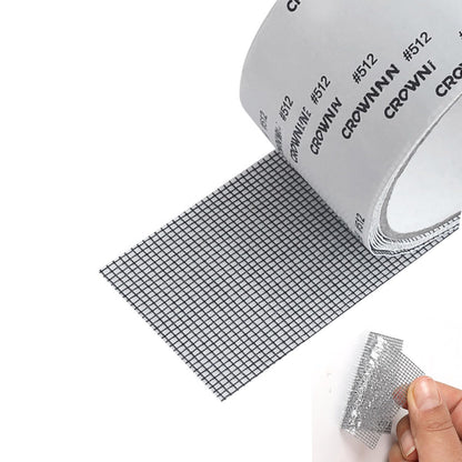 Black Window Screen Repair Tape（2" W×80" L） Strong Adhesive Screen Repair Tape Fiberglass Screen Tape Mesh Repair for Covering Windows or Doors Pet Mesh Cage Tears Holes