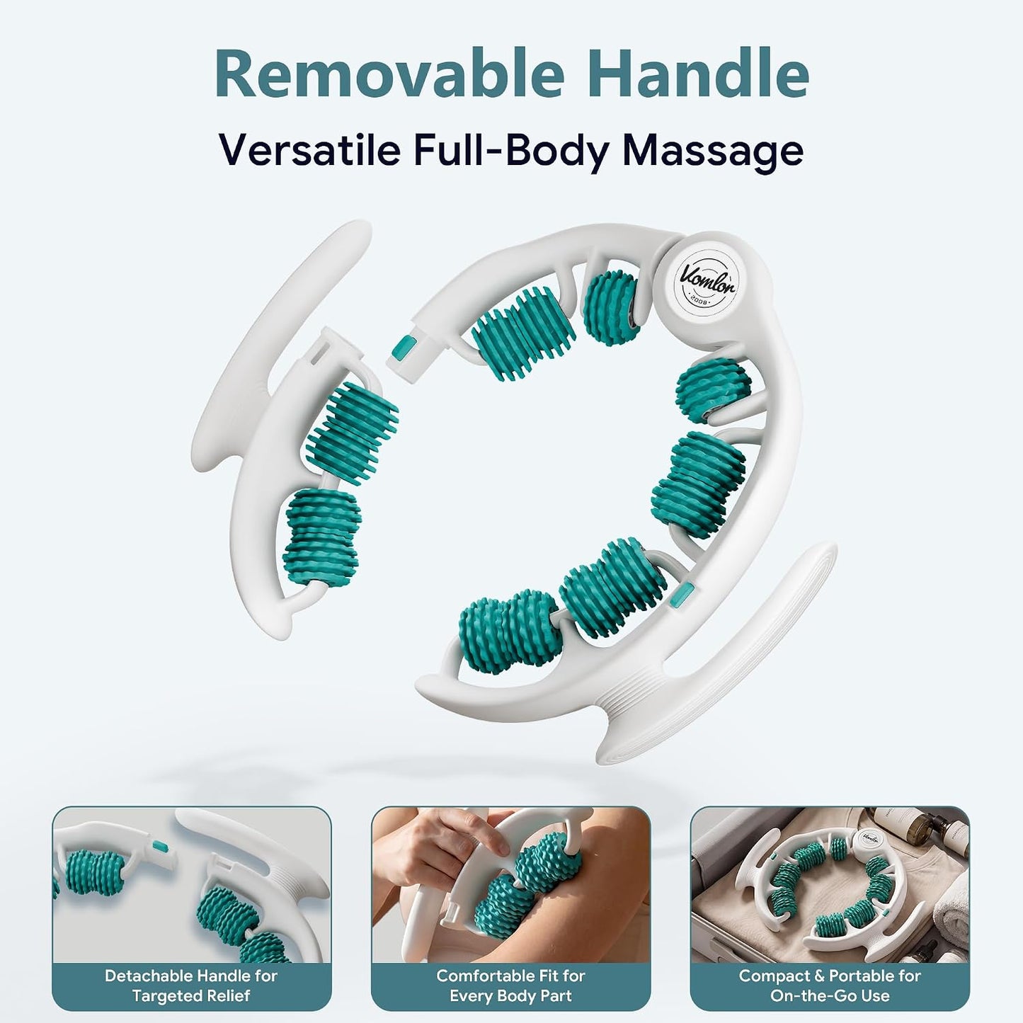 Cellulite Massage Tool - Lymphatic Drainage Tool for Deep Tissue Fascia Massage - Muscle Roller for Legs & Buttocks, Anti-Cellulite Massager for Body Contouring and Skin Smoothing.