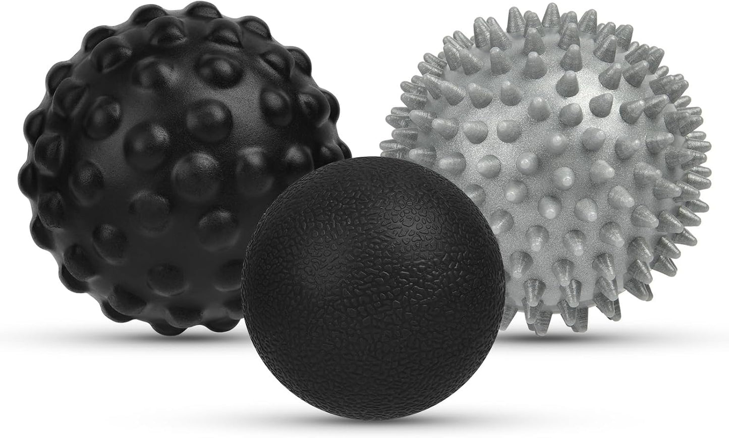 URAQT Spiky Massage Ball Set, 2 Pack Physical Therapy Massage Balls, Hard Lacrosse Ball & Spiky Massage Ball for Myofascial Release and Trigger Point Deep Tissue Massage (Purple)