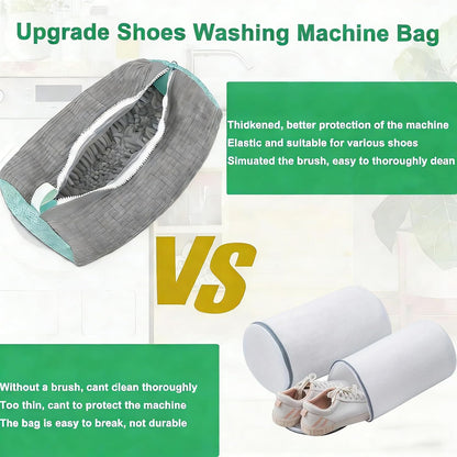 2PCS Shoes Washing Machine Bag Kit,Reusable Washing Shoes Bag,Include 1PC Shoes Dryer Bag and 2 Drying Racks,Laundry Shoes Bag with Durable Zipper for Sneakers and Canvas Shoes