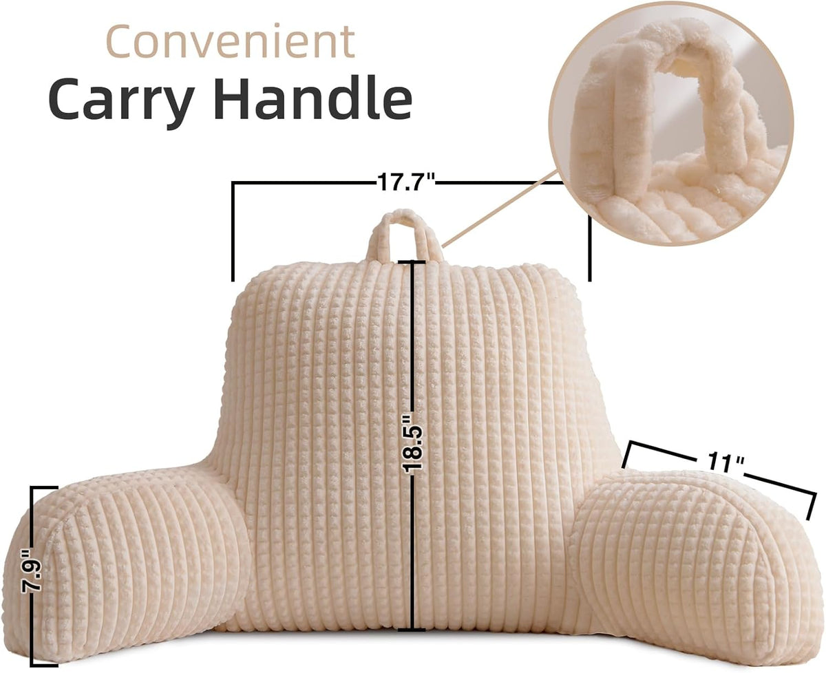 A Nice Night Darkgrey 17" Bed Wedge Pillows with Arms for Sitting