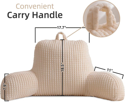 A Nice Night Darkgrey 17" Bed Wedge Pillows with Arms for Sitting
