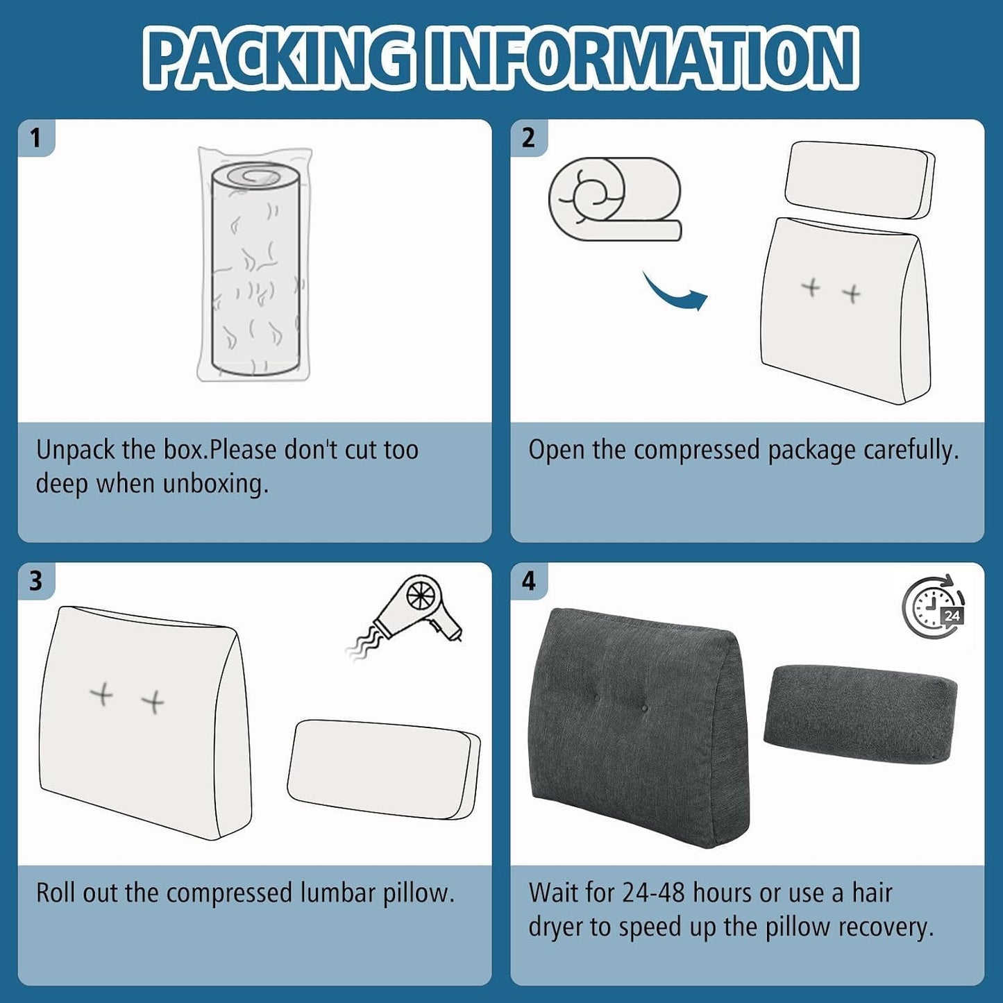 Back Support Pillow for Recliner Soft Dual Layer Lumbar Support Pillow with Shredded Memory Foam Ergonomic Orthopedic Couch Lumbar Cushions for Elderly Lower Back Pain Relief Brown