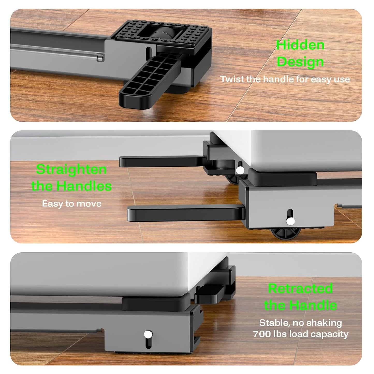 Appliance Rollers Heavy Duty,20''-32''in Extendable Appliance Sliders,Liftable Anti Slip Mobile Washing Machine Base,Easily Move Washer and Dryer Machines,Refrigerators,Furniture-Black