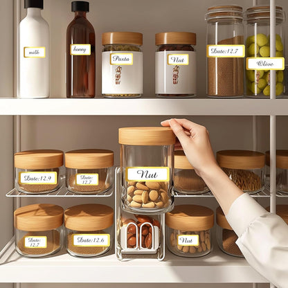 1000 Blank Removable Freezer Labels, Blank Removable Labels Water Oil Resistant with Perforation Line for Food Containers Jars Pantry Organization (Each Measures 1x 3 Inch)