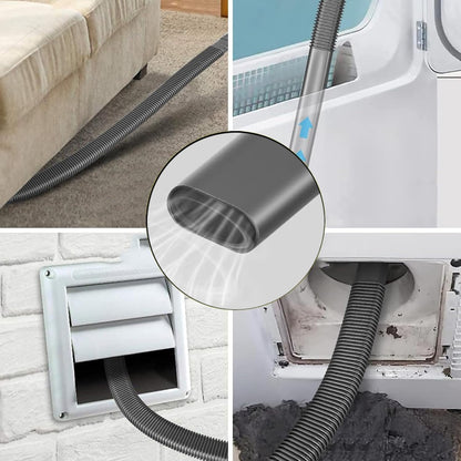 JEDELEOS Dryer Vent Lint Attachments for Dyson V15 V15s Gen5 V12 V11 V10 V8 V7 Vacuum Nozzle Hose Crevice Flexible Lint Removal Tool Dryer Vent Cleaner Kit (Gray)